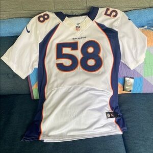 Nike White and Navy Men's Jersey